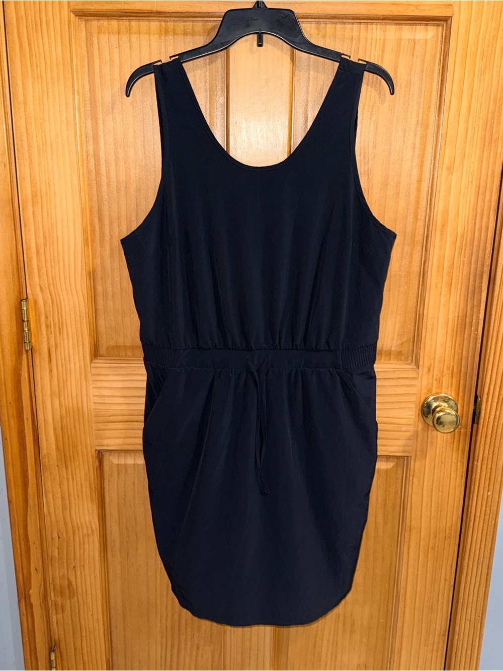all in motion Black Sleeveless Drawstring Athletic Mini Dress-XL-EC - Picture 3 of 10
